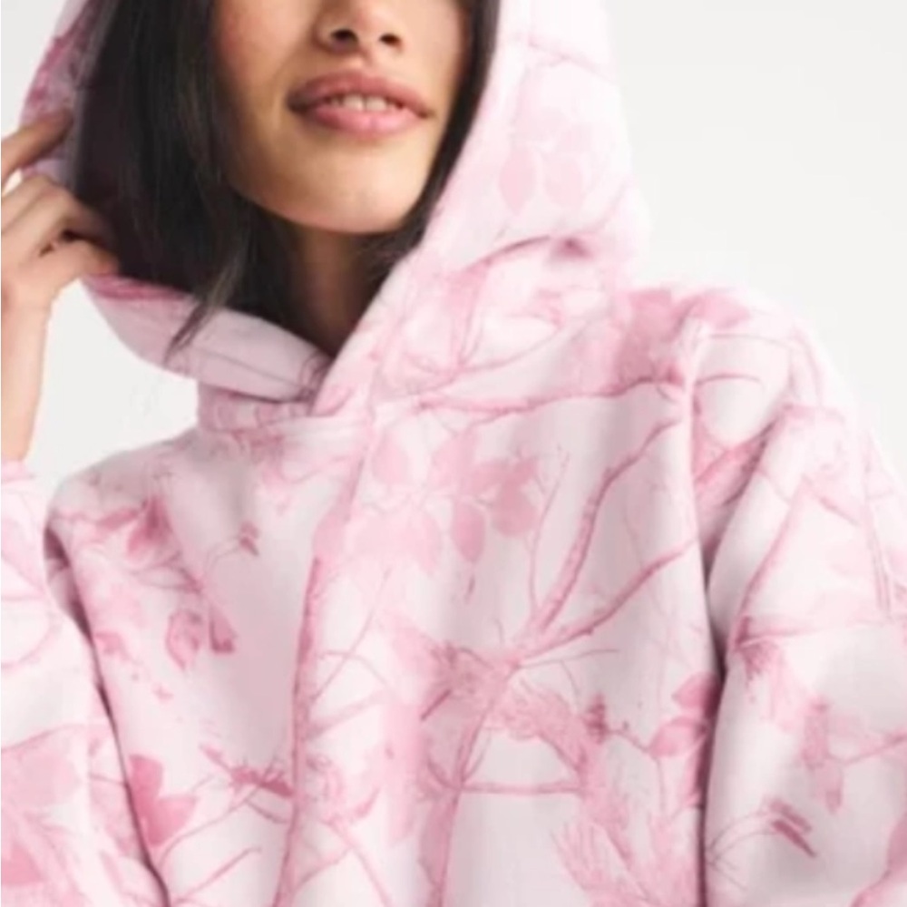 Abercrombie & Fitch Pink Camo Pattern Hoodie - Picture 3 of 4
